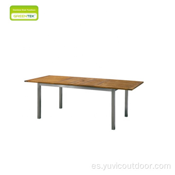 Mesa de comedor de teca retráctil del partido europeo moderno